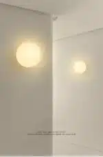 12cm 15cm 18cm Nordic Conceal Small Base Round Glass Wall Light for Bedroom Bedside Living Room Hallway Entrance Stair Wall