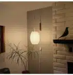 Japanese Style Silk Living Room Wall Lamp Modern and Simple Wire Controlled Switch Homestay Bedroom Bedside Wall Lamp