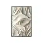 Modern abstract LED wall art glowing in a stylish living room