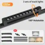 Led Track Light Ceiling Light 110V 220V Rail Lighting Lights 10W/20W Spotes to Ceiling Lighting for Home Kitchen Bedroom