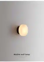 Luxury Spain natural Marble Round Wall Lamp Nordic Modern LED room Light living room Bedroom Passage corridor High-end
