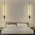 Modern Simple Linear Tube LED Wall Lamp Up Down Background Opposite Wall Light Bedside Foyer Corridor Gold Black LED Sconce