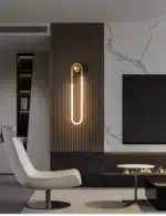 Tinlaibor Minimalist Wall Lamp Modern Designer Creative Study Living Room Bedroom Background CE Wall Light Bedhead – angled