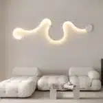 Simple Linear Wall Lamp LED Snake Shaped Decorative Light Three Color Dimming Indoor Lighting Bedside Lantren for Living Room