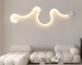 Modern wall lamp LED snake shaped decorative light in living room