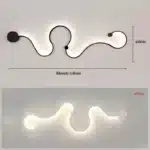 Modern wall lamp LED snake shaped decorative light in living room