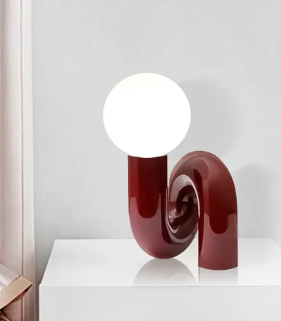 Modern glass spherical table lamp hotel children's room bedroom living room minimalist art model room decoration table lamp