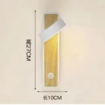 Modern Hotel Guest Room Corridor Study Reading Light Scandinavian Creative Switchable Rotating Bedroom Bedside Wall Lamp