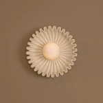 French Ceramic Sunflower Corridor LED Wall Light Modern Atmosphere for Bedroom Restaurant Counter Wall Lamp Bar Lamps Home