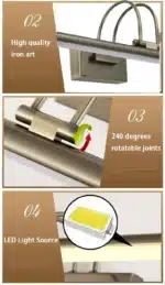 Modern wall lamp for bathroom mirror lighting