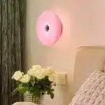 Tricolor Lighting Plastic Donut Wall Lamp Modern Energy Saving Touch Switch Lamp Dimmable USB Plug Desk Lamp Bedroom