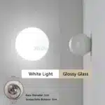 12cm 15cm 18cm Nordic Conceal Small Base Round Glass Wall Light for Bedroom Bedside Living Room Hallway Entrance Stair Wall