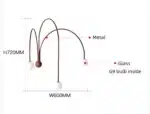 Nordic Designer Led Wall Lamp Modern Living Room Bedroom Glass Light Indoor Light Minimalist Home Decor Fixture Wall – side