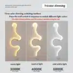Modern wall lamp LED snake shaped decorative light in living room