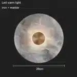 Bedroom Bedside Round Marble Wall Lamp Living Room Sofa Background Dector Hotel Corridor Entrance Cloakroom Led Lighting