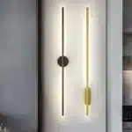 Modern Simple Linear Tube Led Wall Lamp Up Down Background Opposite Wall Light Bedside Foyer Corridor Gold Black LED Sconce
