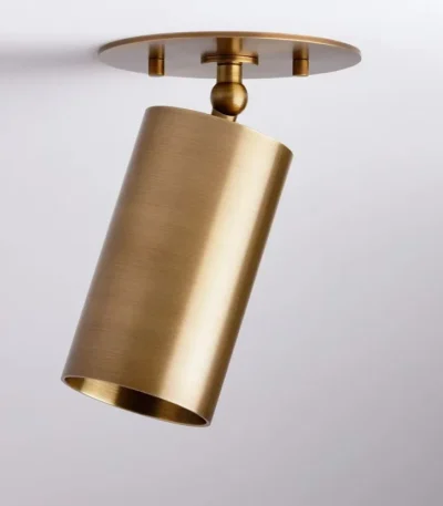 Full Copper Ceiling Lamp Bedroom Bedside Brass Rotating Surface-mounted Spotlight Retro Old Brass Wall Lamp