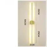 Modern Simple Linear Tube LED Wall Lamp Up Down Background Opposite Wall Light Bedside Foyer Corridor Gold Black LED Sconce