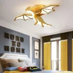 Modern Ceiling Chandelier Golden Dragon LED Lights Children Creative Bedroom Lamp Study Restaurant Room Decoration Ceiling