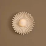 French Ceramic Sunflower Corridor LED Wall Light Modern Atmosphere for Bedroom Restaurant Counter Wall Lamp Bar Lamps Home