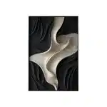 Modern abstract LED wall art glowing in a stylish living room