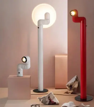 2025 Spanish Santa Cole Space Age Tatu Floor Light Red/White Water Pipe Table Lamp For Bedroom Living Room Designer Floor