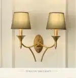 New American Wall Lamp Bedroom Bedside Wall Lamp Living Room Simple Country Wrought Iron Staircase Corridor Lamps