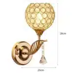 E14 Crystal Wall Lamp Modern Creative Bedside Wall Lights Sconce Wall Lighting Luminaire Home Living Room Bedroom Bathroom