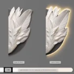 Family Entrance Feather Mural Lamp Modern Creative Living Room Background Wall Decoration LED Corridor Lighting Wall Lamp