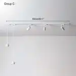 Kitchen Led Pendant Dining Room Chandeliers Lights Hallway Linear Magnetic Track Light DIY Dining Table Bar Table Lamp