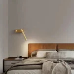 Minimalist Copper Wall Lamp With Rotatable Switch Wall Light Living Room Bedroom Eye Reading Lamp – close-up detail