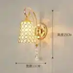 E14 Crystal Wall Lamp Modern Creative Bedside Wall Lights Sconce Wall Lighting Luminaire Home Living Room Bedroom Bathroom