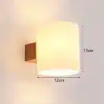 Modern Japanese Style LED Wall Lamp Nordic Wooden Wall Lights Sconce for Home Living Room Bathroom Bedroom Decor Bedside