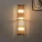 Chinese style minimalist creative glass crystal wall lamp for living room/bedroom/hallway/hotel lobby lighting – side view