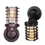 American Simple Loft Wall Light Country Industrial Retro Indoor Wall Lamp for Bedroom Living Room Bar Aisle Wrought Iron