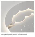 LED Cloud Stars Moon Wall Lamp for Bedroom Bedside Children's Room Kids Creative TV Background Stairway Aisle Pendant Light