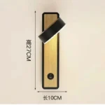Modern Hotel Guest Room Corridor Study Reading Light Scandinavian Creative Switchable Rotating Bedroom Bedside Wall Lamp