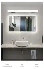 Wall Lamps Bathroom Led Mirror Light Waterproof 12W 16W 22W AC85-265V LED Tube Modern Wall Lamp Bathroom Lighting – side view