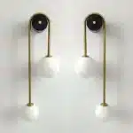 ASANZUO Glass Ball Lampshade Wall Lamp Gold Home Decor Living Room Bedroom Wall sconce Glass Lighting Luminaire – side view