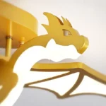 Modern Ceiling Chandelier Golden Dragon LED Lights Children Creative Bedroom Lamp Study Restaurant Room Decoration Ceiling