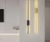 Modern Simple Linear Tube LED Wall Lamp Up Down Background Opposite Wall Light Bedside Foyer Corridor Gold Black LED Sconce