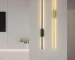 Modern Simple Linear Tube LED Wall Lamp Up Down Background Opposite Wall Light Bedside Foyer Corridor Gold Black LED Sconce