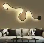 Modern wall lamp LED snake shaped decorative light in living room