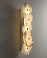 Natural Marble LED Wall Lamp Copper Luxury Novelty Lighting Sconce For Bedroom Living Dining Room Wall Decor Modern Art