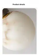 Modern Double Ball Marble Villa Attic Wall Lamp Copper TV wall in the living room lighting Bedroom corridor light – base
