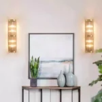 Chinese style minimalist creative glass crystal wall lamp for living room/bedroom/hallway/hotel lobby lighting – base detail