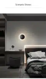 Aluminum Outdoor waterproof wall lamp, courtyard garden, modern and minimalist balcony, living room, bedroom, indoor wall