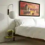 Japanese Style Silk Living Room Wall Lamp Modern and Simple Wire Controlled Switch Homestay Bedroom Bedside Wall Lamp – base