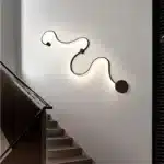 Modern wall lamp LED snake shaped decorative light in living room
