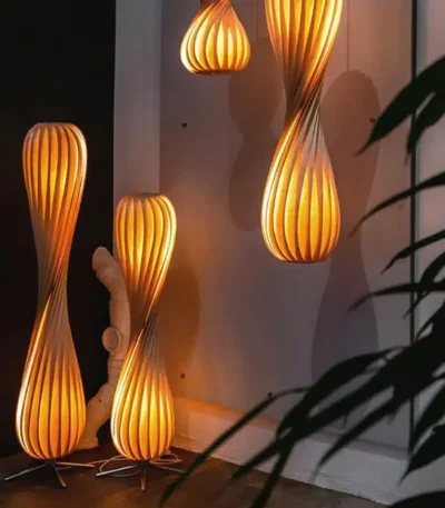 Living Room Floor Lamp Wooden Style Bedroom Headboard Decoration Atmospheric Table Lamp Nordic Art And Creativity Lamp